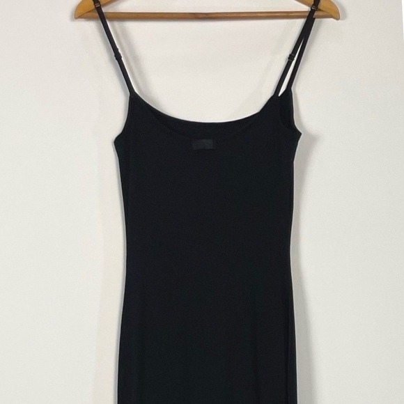 Skims Soft Lounge Long Slip Maxi Dress Black Size L in Onix NEW - Picture 5 of 7
